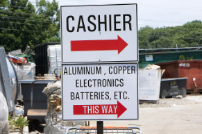 Green Point Recycling facility guidance sign